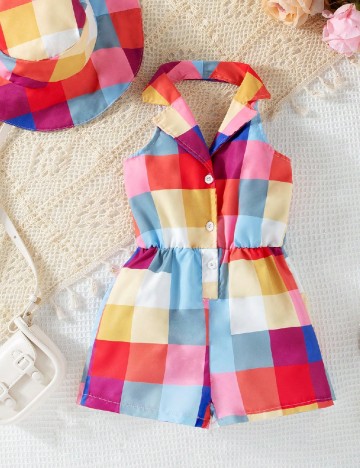 Salopeta Shein Kids, mix culori