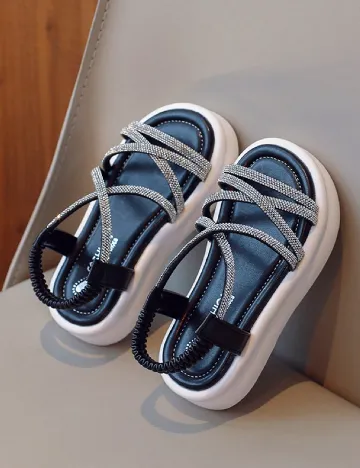 Sandale Shein Kids, negru/gri Negru