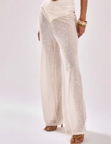 Pantaloni de plaja SHEIN, crem