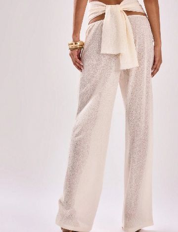 Pantaloni de plaja SHEIN, crem
