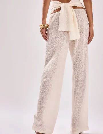 Pantaloni de plaja SHEIN, crem