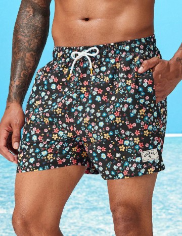 Pantaloni scurti de baie SHEIN, floral print