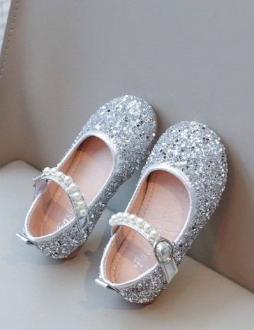 Pantofi Shein Kids, argintiu