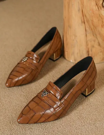 Mocasini SHEIN, maro