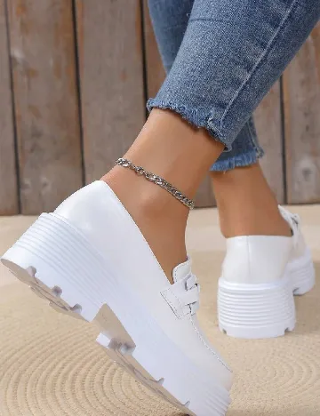 Mocasini SHEIN, alb