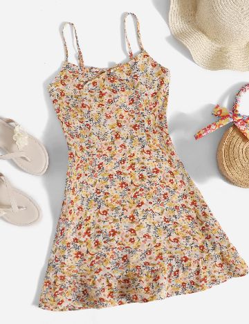 Rochie scurta Shein Kids, floral print