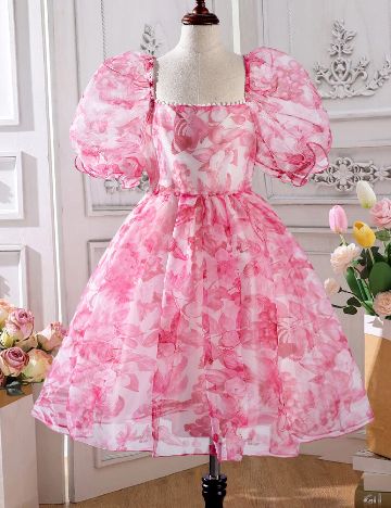 Rochie medie Shein Kids, roz