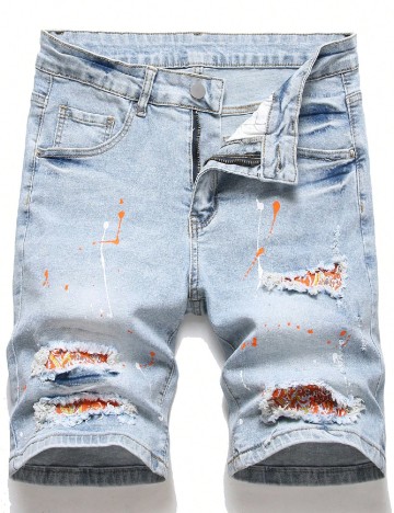 Pantaloni scurti SHEIN, albastru
