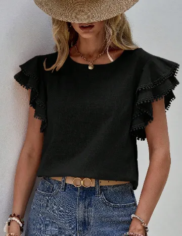 Bluza Emery Rose, negru