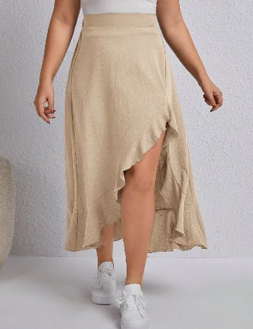 Fusta SHEIN CURVE, crem