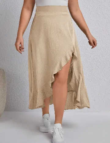 Fusta SHEIN CURVE, crem