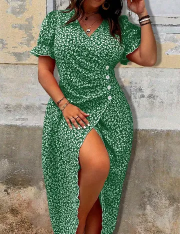 Rochie lunga SHEIN CURVE, verde
