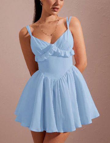 Rochie scurta SHEIN, bleu