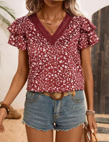 Bluza Emery Rose, visiniu
