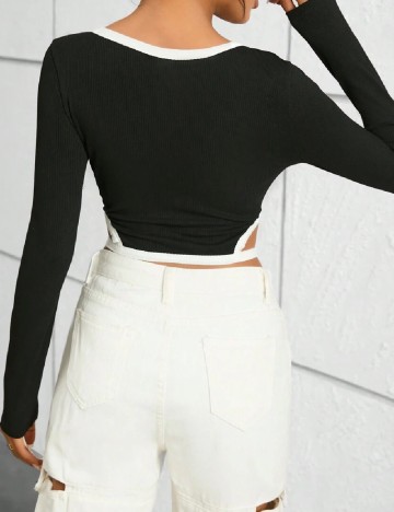 Top SHEIN, negru