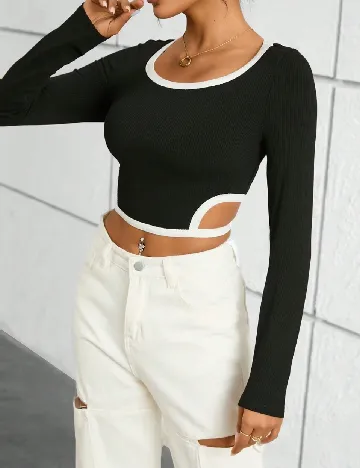Top SHEIN, negru