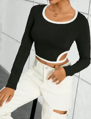 Top SHEIN, negru