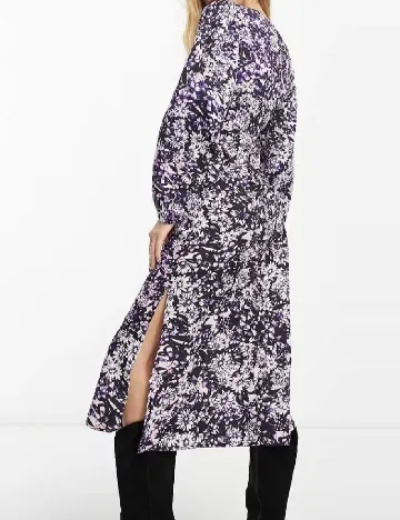 Rochie medie Violet Romance, floral print