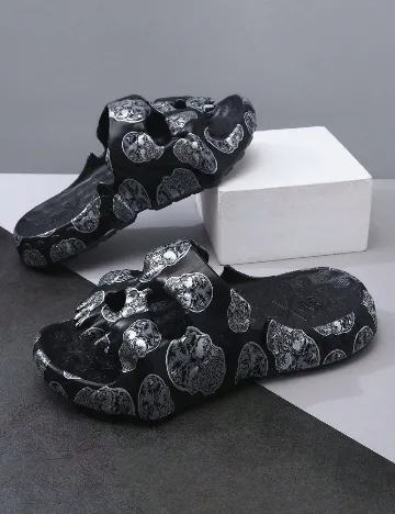 Slapi SHEIN, negru Negru