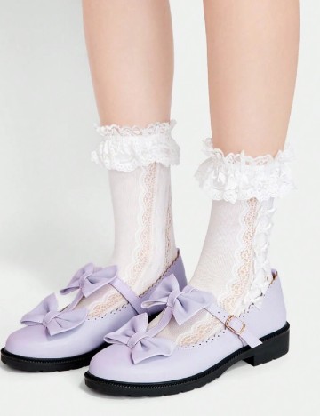 Pantofi Lola May, mov