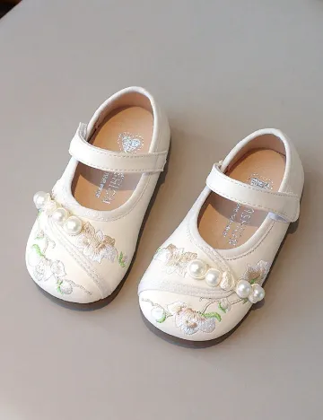 Pantofi Shein Kids, crem