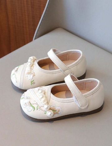 Pantofi Shein Kids, crem