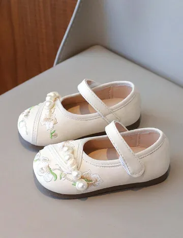Pantofi Shein Kids, crem
