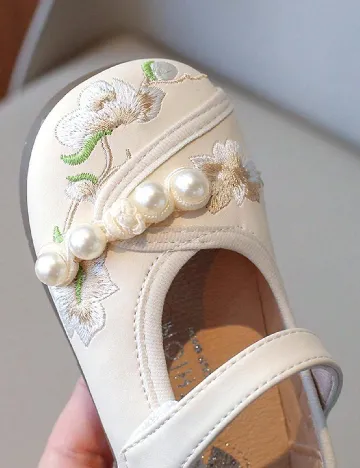 Pantofi Shein Kids, crem