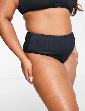 Chilot de baie We Are We Wear Plus Size, negru/maro