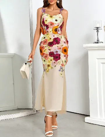 Rochie lunga SHEIN, crem