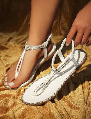 Sandale SHEIN, alb