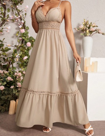 Rochie lunga SHEIN, crem