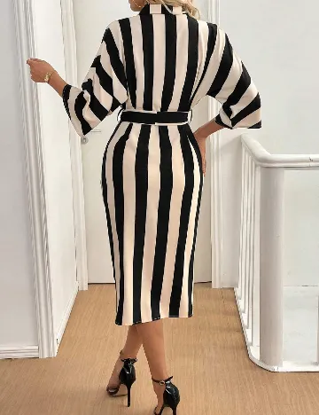Rochie medie SHEIN, negru/bej