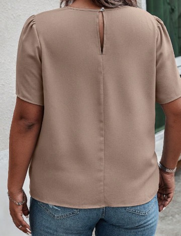 Bluza SHEIN CURVE, maro deschis