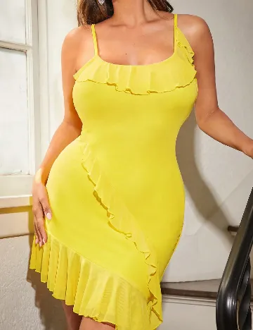 Rochie scurta SHEIN CURVE, galben