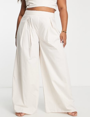 Pantaloni ASOS Curve, ecru