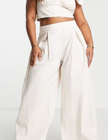 Pantaloni ASOS Curve, ecru