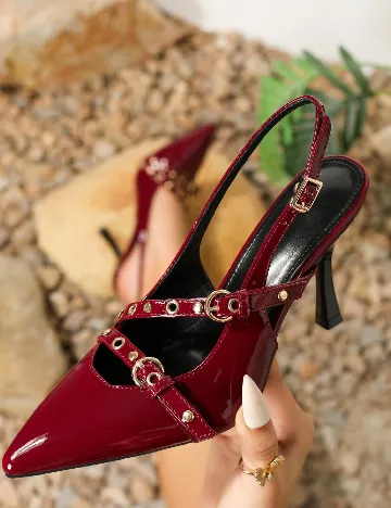 Pantofi SHEIN, visiniu