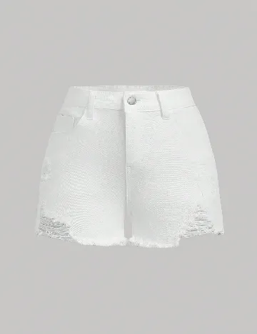 Pantaloni scurti SHEIN, alb