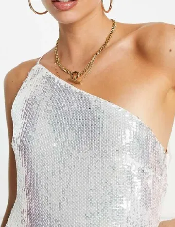 Rochie medie Pretty Lavish, alb