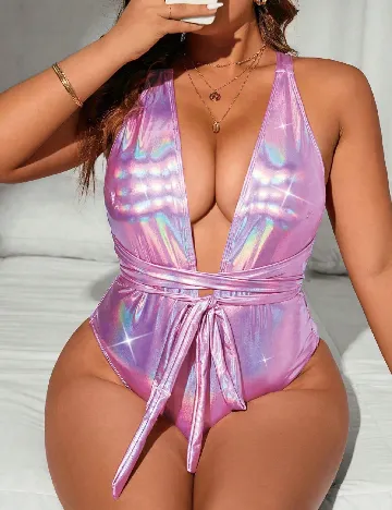 Costum de baie SHEIN CURVE, mov