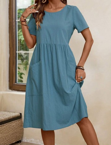 Rochie medie Emery Rose, albastru
