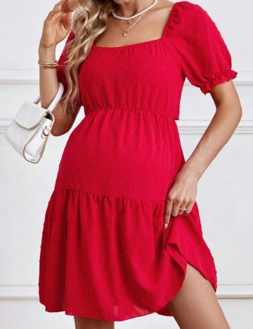Rochie scurta SHEIN Maternity, rosu