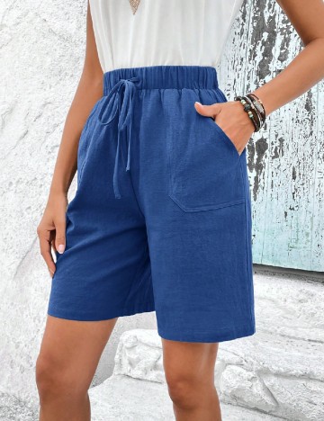 Pantaloni scurti Emery Rose, albastru