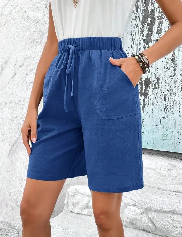 Pantaloni scurti Emery Rose, albastru