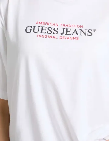 Tricou Oversize Guess, alb
