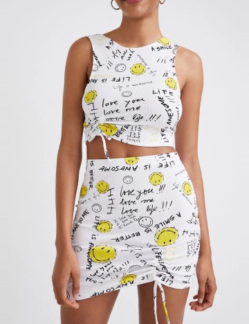 Fusta Desigual, alb
