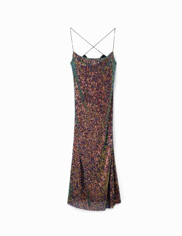 Rochie medie Desigual, mix culori