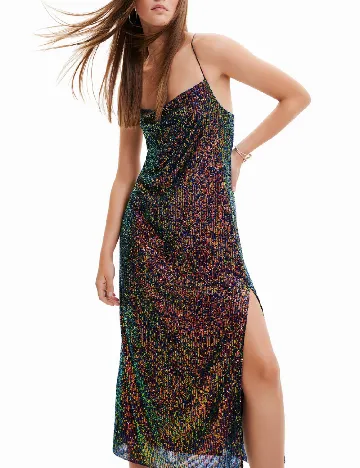 Rochie medie Desigual, mix culori
