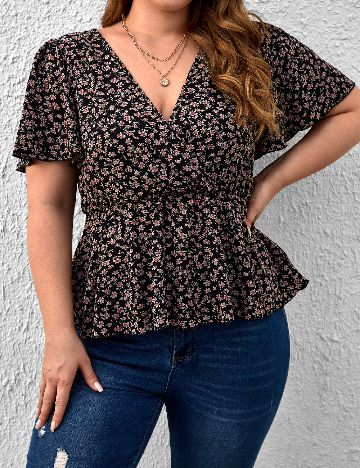 Bluza SHEIN CURVE, negru